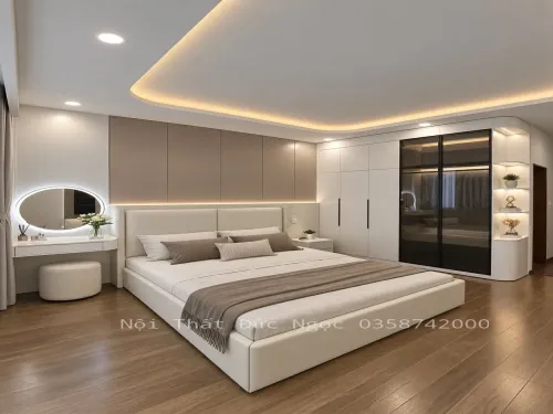 Giường ngủ bọc da Carola chống mèo cào 1m8 x 2m DN-GN-16 xưởng Đức Ngọc