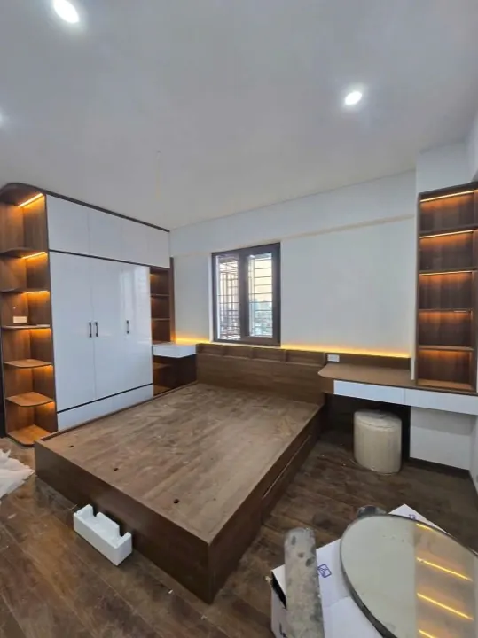 Tủ áo cánh mở Melamine vân gỗ sồi tự nhiên 4 cánh DN-TA-21 xưởng Đức Ngọc