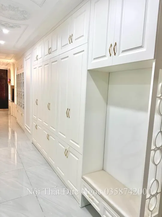 Tủ áo âm tường hành lang cửa lùa tiết kiệm diện tích DN-TA-27 xưởng Đức Ngọc