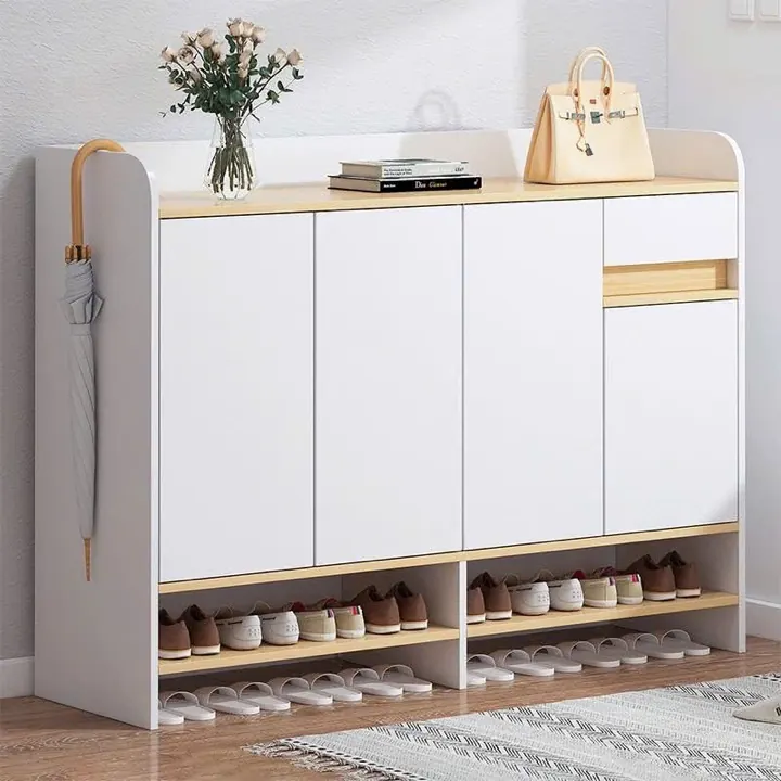 Tủ để giày thông minh kịch trần kèm đệm ngồi thay giày DN-PT-01 xưởng Đức Ngọc